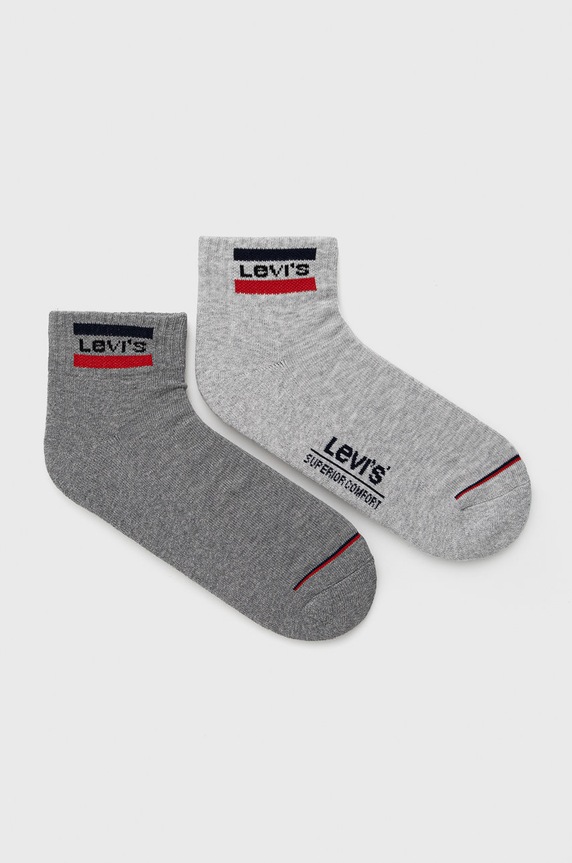 Levi's skarpetki (2-pack) drobny wzór szary 37157.0754