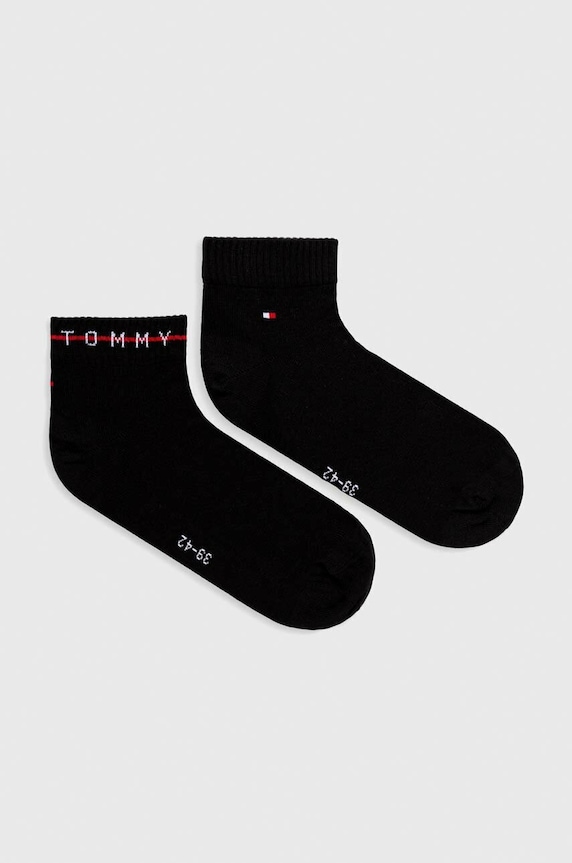 Κάλτσες Tommy Hilfiger 2-pack ψηλές κάλτσες μαύρο 701222187.NOS