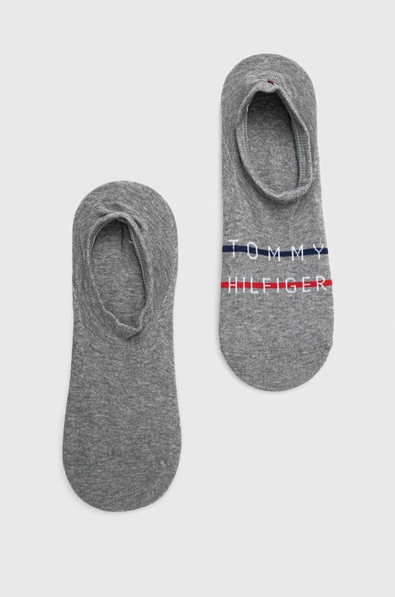 Чорапи Tommy Hilfiger (2 броя) ситен сив 701222189.NOS