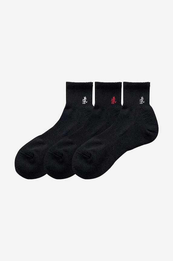 Gramicci șosete 3-pack Basic Short Socks sosete scurte negru SX.M03