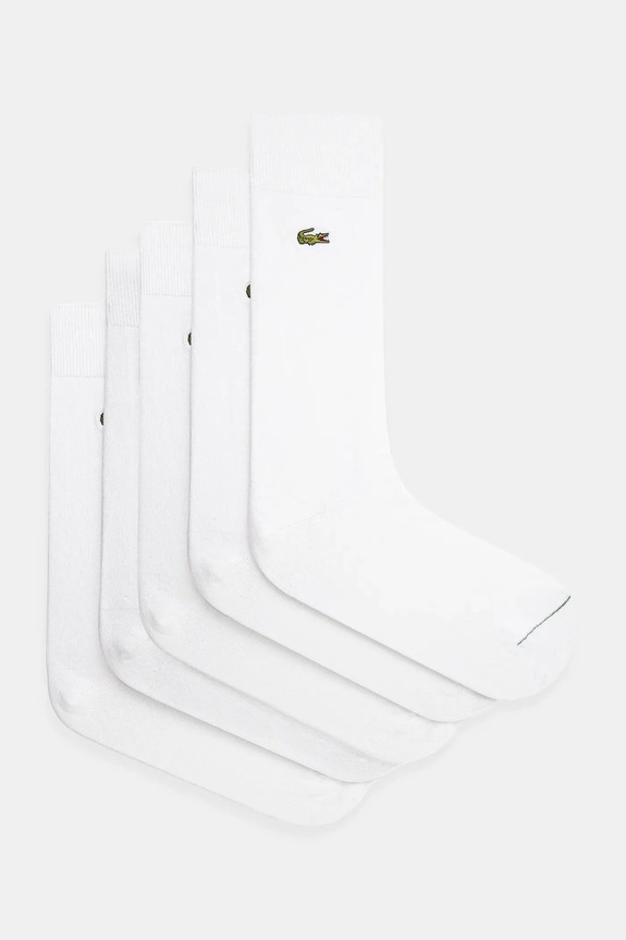 Κάλτσες Lacoste 5-pack στάμπα λευκό RA8069