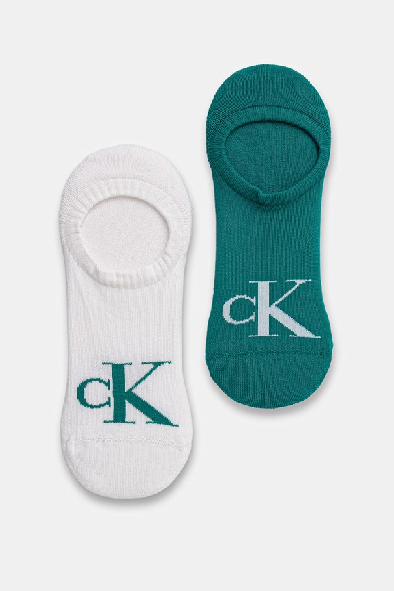 Calvin Klein Jeans skarpety stopki męskie z bawełną 2-pack zielony 701228809.NOS