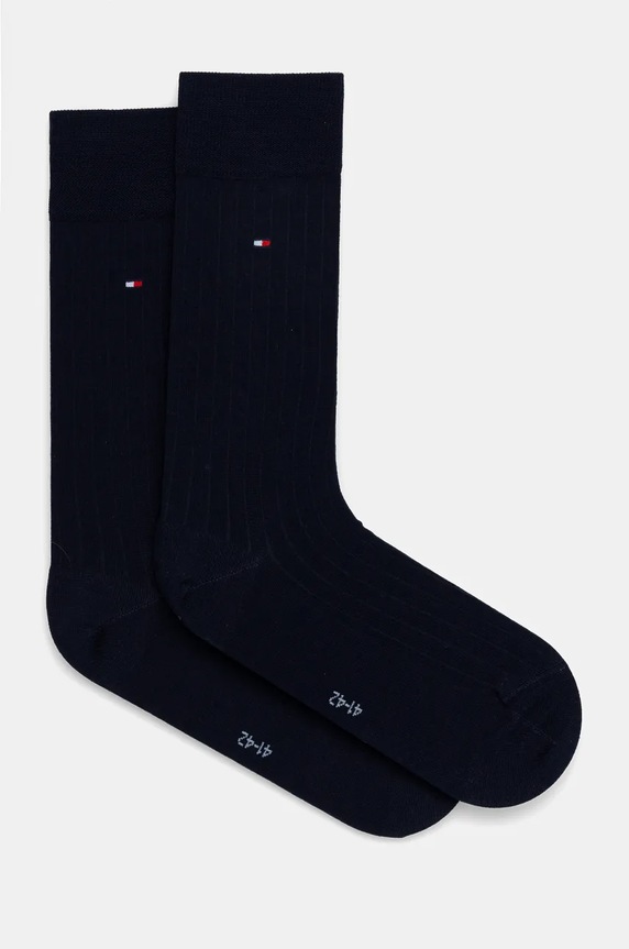 Ponožky Tommy Hilfiger dlouhé ponožky námořnická modř 701228789.NOS