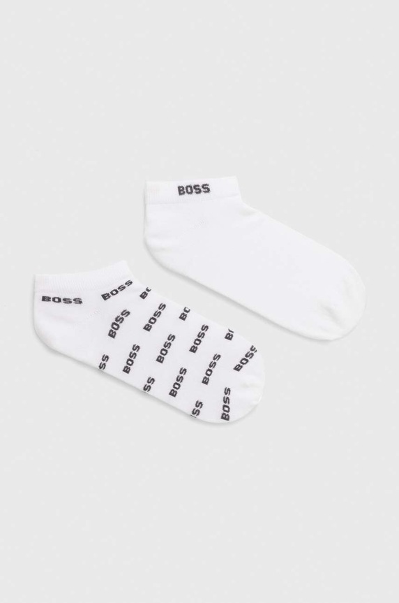 BOSS férfi zokni 2P AS Allover CC 2-es csomag mintás fehér 50511423