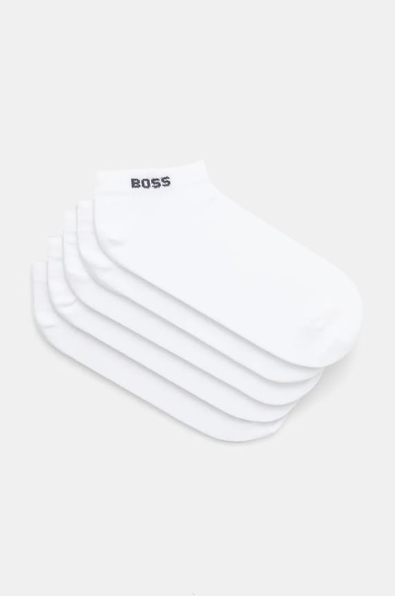 BOSS skarpety męskie 5-pack skarpetki krótkie biały 50493197