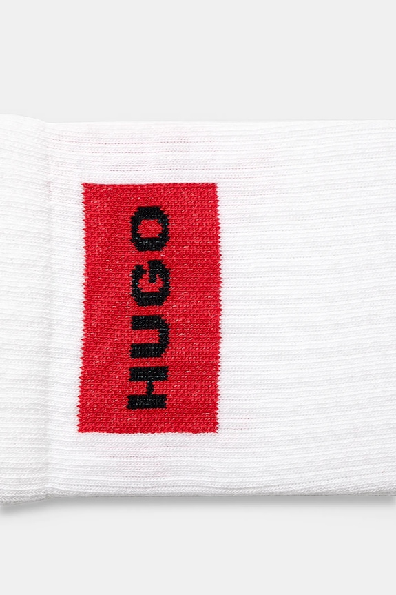 HUGO skarpetki 3-pack 3P QS RIB LABEL CC 50531515 biały AW25