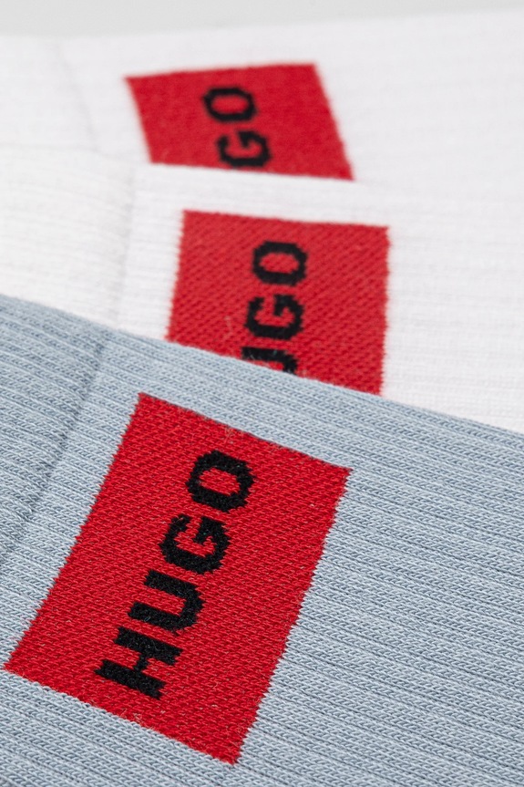 Ponožky HUGO 3-pak 3P QS RIB LABEL CC 50531515 modrá AW25