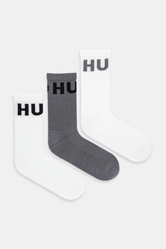 Ponožky HUGO 3-pak 3P QS ICONIC CC dlhé ponožky biela 50531517