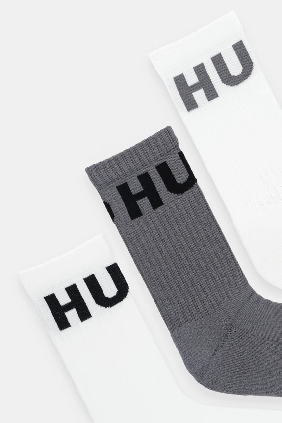 Ponožky HUGO 3-pak 3P QS ICONIC CC 50531517 biela AW25