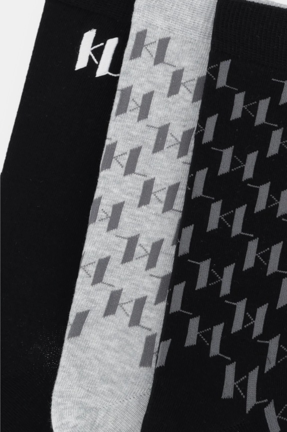 Ponožky Karl Lagerfeld 3-pak A4M47040 sivá AA00