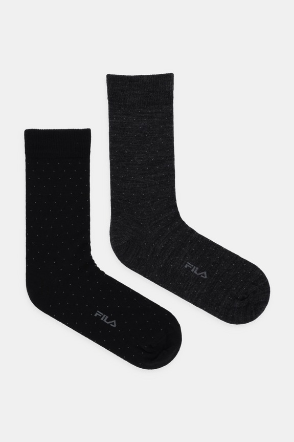 Fila calze con lana pacco da 2 calzini nero F5407