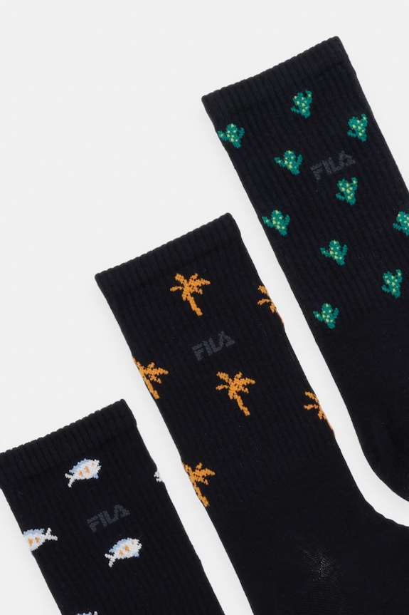 Fila ponožky pánske 3-pak F5613 čierna SS26
