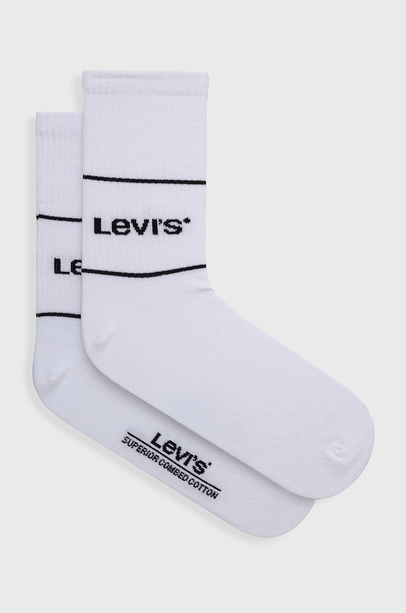 Ponožky Levi's dlhé ponožky biela 37157.0665