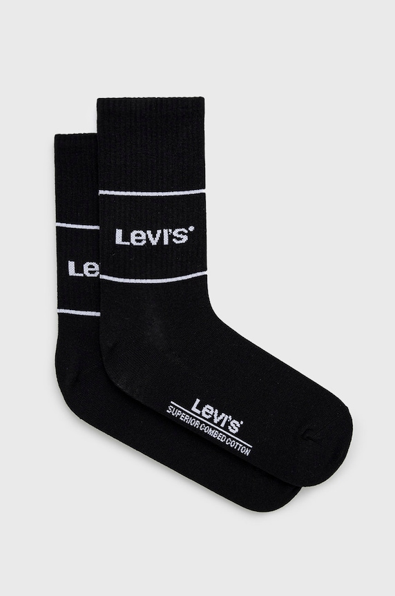 Čarape Levi's visoke čarape crna 37157.0666