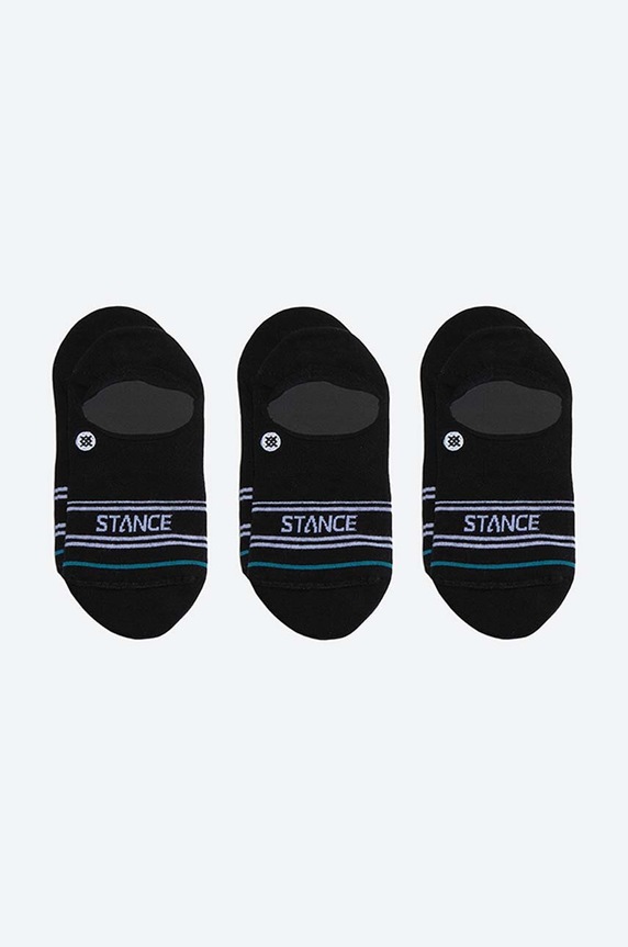 Stance zokni Basic 3 pár nyomtatásos fekete A145D20SRO