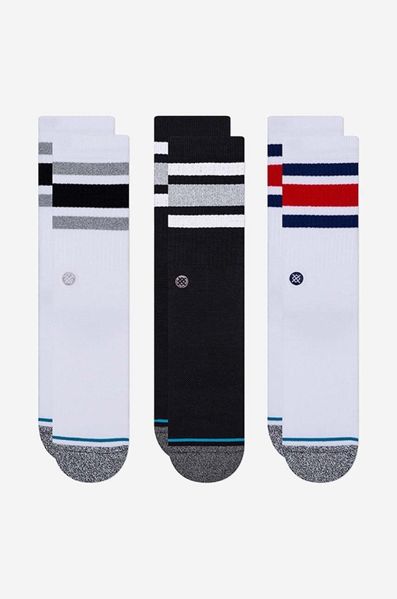 Stance zokni The Boyd 3 pár nyomtatásos fehér A556A21TB3