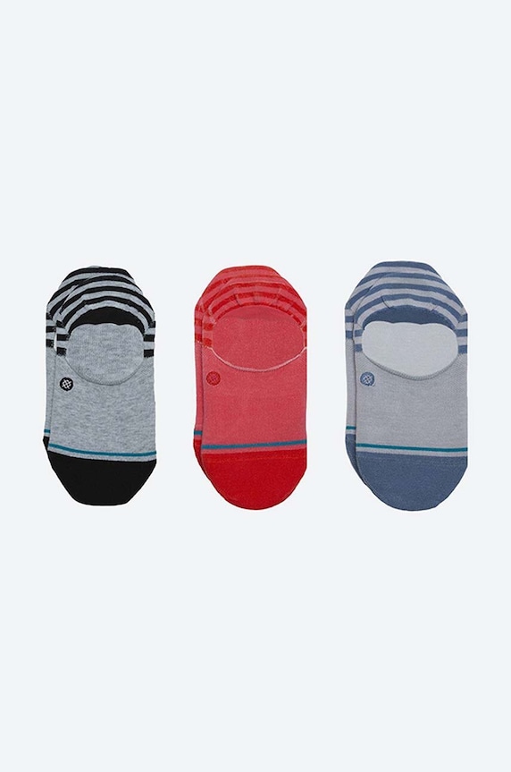 Stance zokni Sensible Two 3 pár rövid zokni piros W145A20SEN
