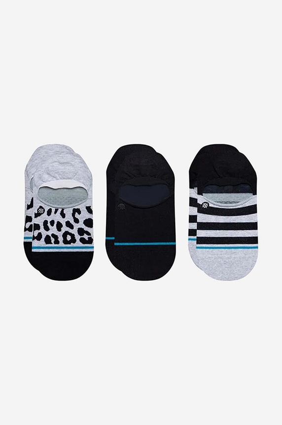 Stance zokni Leopard 3 pár rövid zokni fekete W145C21LEO