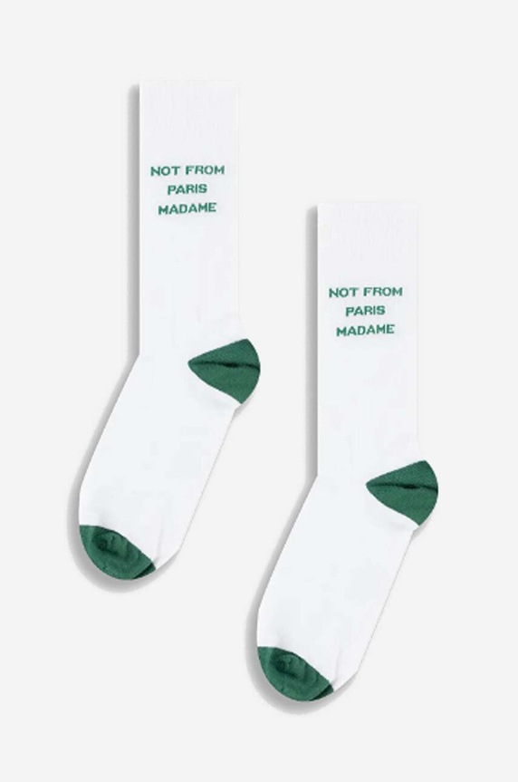 Drôle de Monsieur socks La Chaussette all-over print white SK101.GREEN