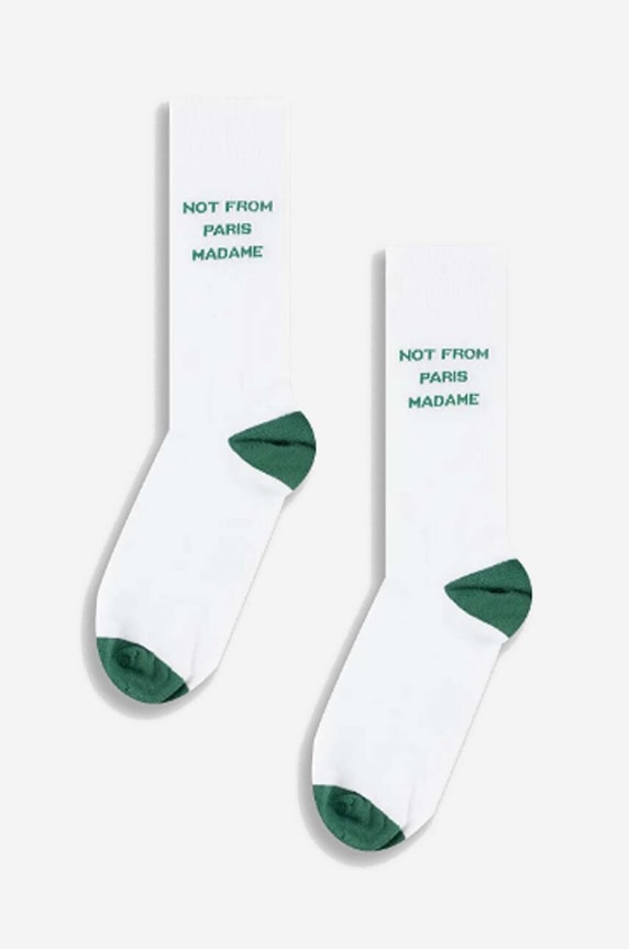 Drôle de Monsieur socks La Chaussette all-over print white SK101.GREEN