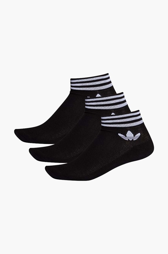 adidas Originals zokni 3 pár rövid zokni fekete EE1151
