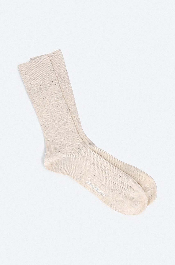 Norse Projects socks Bjarki Neps Wool Rib Sock ankle socks beige N82.0008.0957