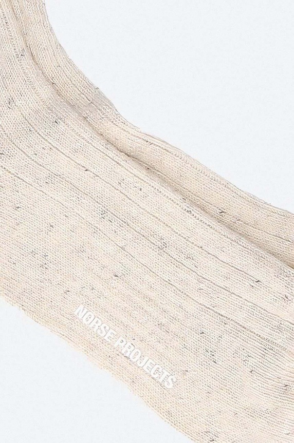Norse Projects socks Bjarki Neps Wool Rib Sock N82.0008.0957 beige AA00