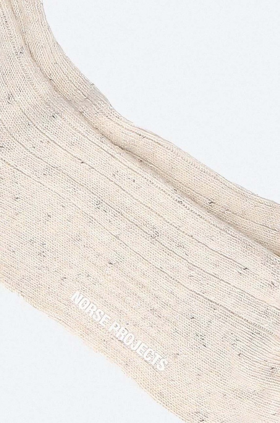 Norse Projects socks Bjarki Neps Wool Rib Sock N82.0008.0957 beige AA00