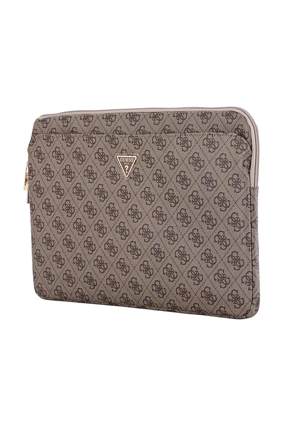 Guess laptop táska Sleeve 14" 4G Zipper Pocket Triangle Logo GUCS14ZP4DPTW barna AA00