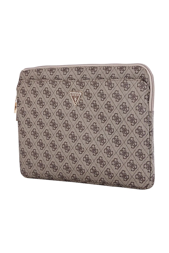Guess laptop táska Sleeve 14" 4G Zipper Pocket Triangle Logo GUCS14ZP4DPTW barna AA00
