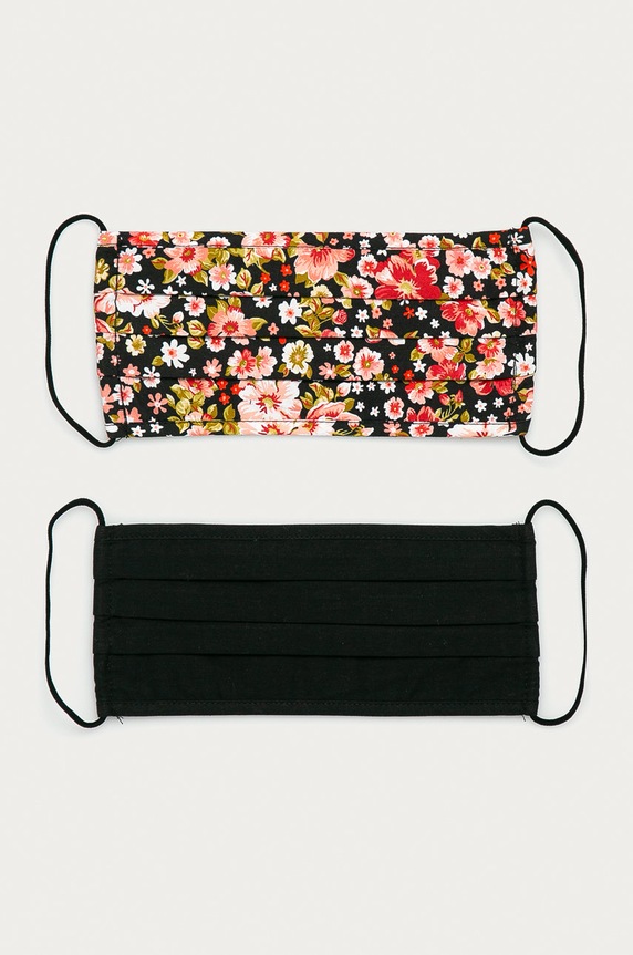Pieces - Maseczka ochronna (2-pack) czarny 17114975.