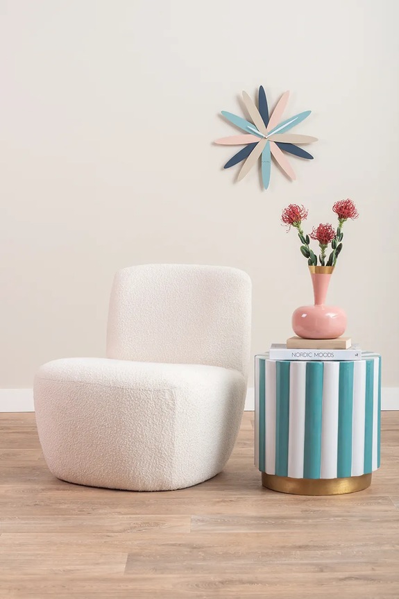 Salon i sypialnia Leitmotiv stołek Candy Swirl LM2212BL multicolor