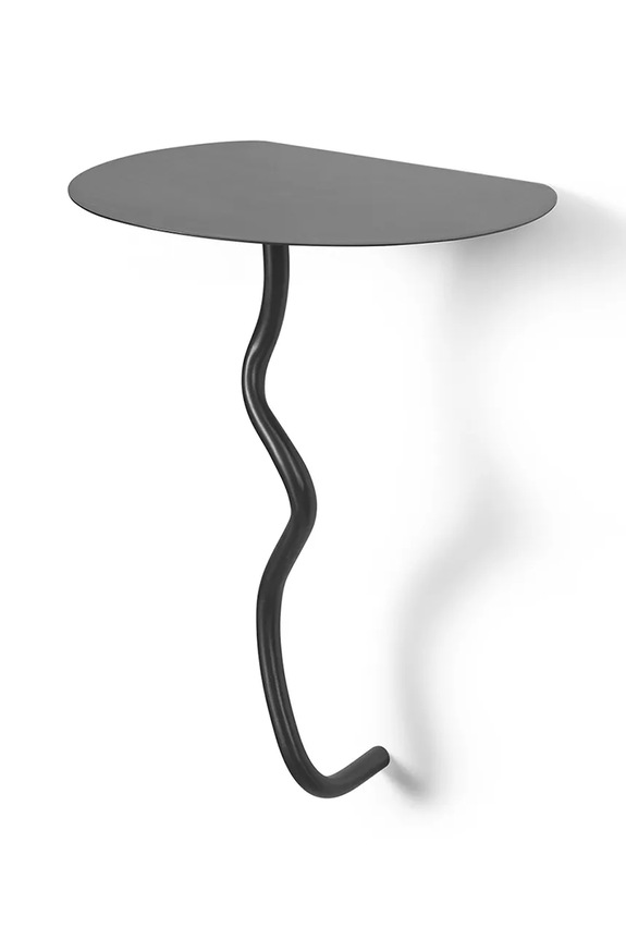 Nástenný stôl ferm LIVING Curvature 1104267227 čierna AA00