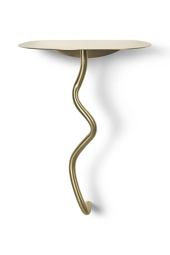 ferm LIVING faliszekrény Curvature Wall Table sárga 1104267226