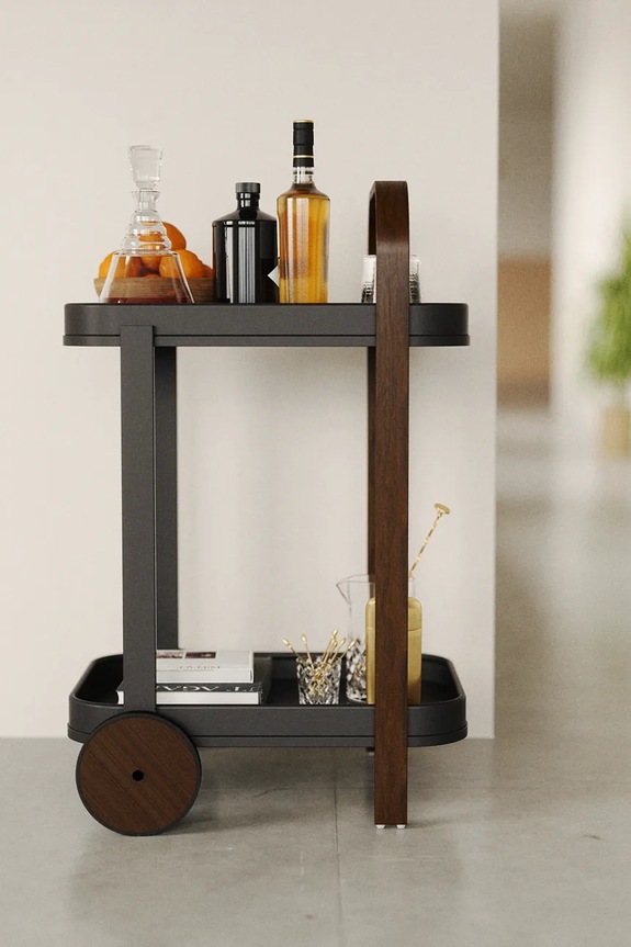 Umbra mobilă cu roți Bellwood 53 x 43 x 79 cm negru 1015392.048
