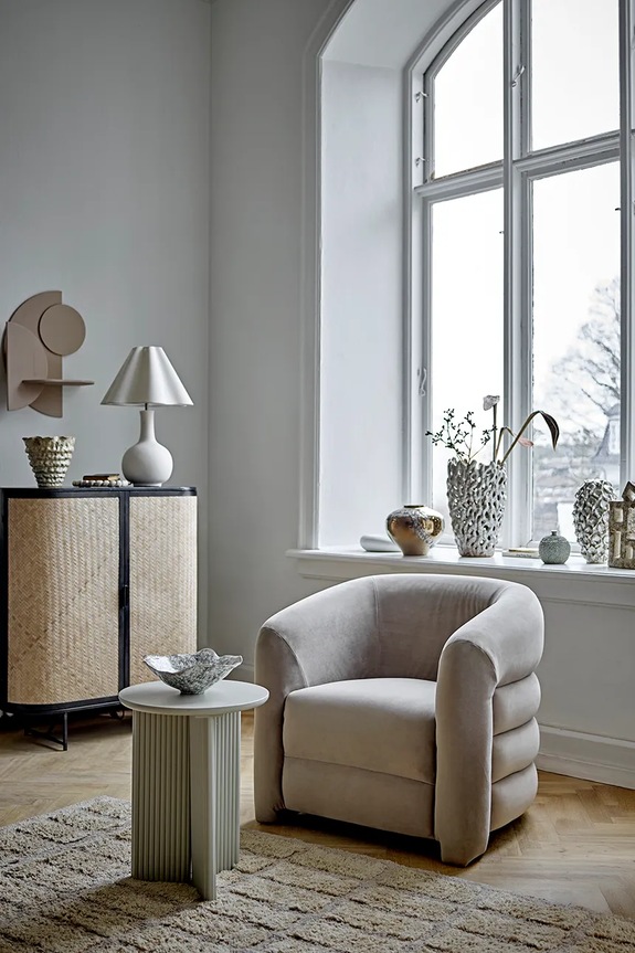 Τραπέζι Bloomingville Edith 40 x 50 cm 82065054 λευκό