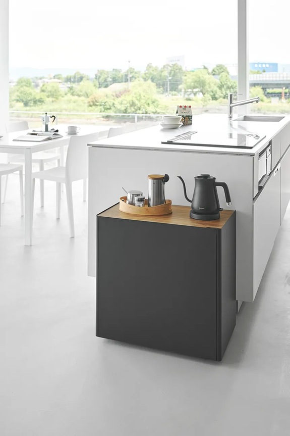 Yamazaki mobilă cu roți Tower 60.3 x 35.3 x 59 cm negru 1425.