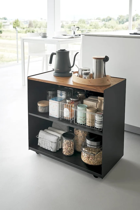 Yamazaki mobilă cu roți Tower 60.3 x 35.3 x 59 cm 1425. negru