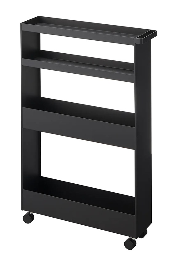 Yamazaki regał na kółkach Tower Slim 13 x 48 x 80.5 cm czarny 1807