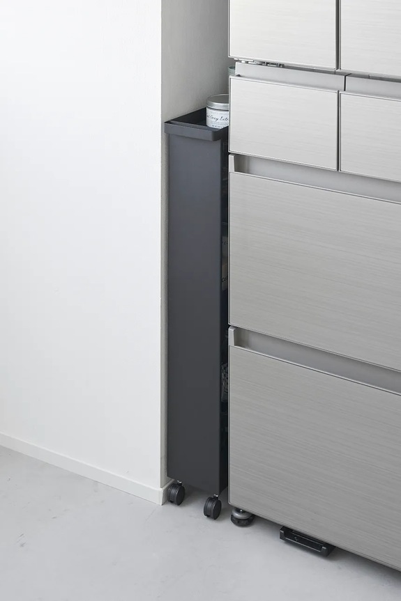 Yamazaki regał na kółkach Tower Slim 13 x 48 x 80.5 cm 1807 czarny AA00
