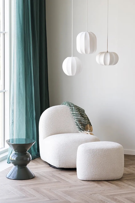House Nordic puff Hilo 55 x 40 x 39 cm 1501101 fehér