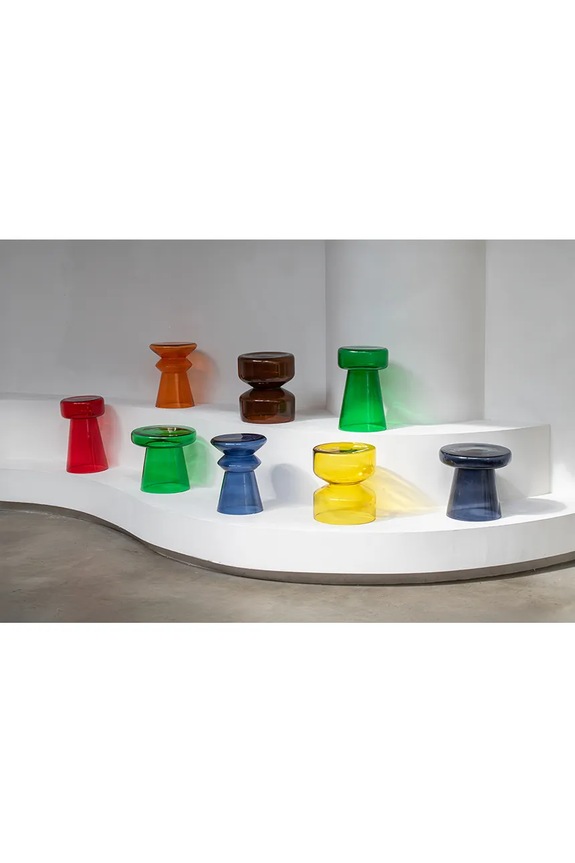 Salon i sypialnia Leitmotiv stolik Amarre 32 x 45 cm LM2296BL niebieski