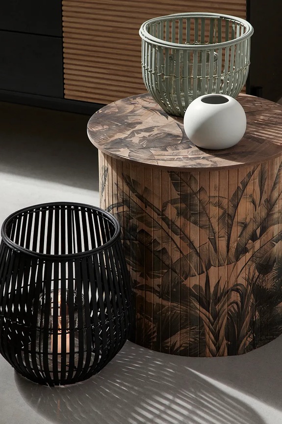 Τραπέζι Bizzotto Nariko 40 x 40 cm μπεζ 740978