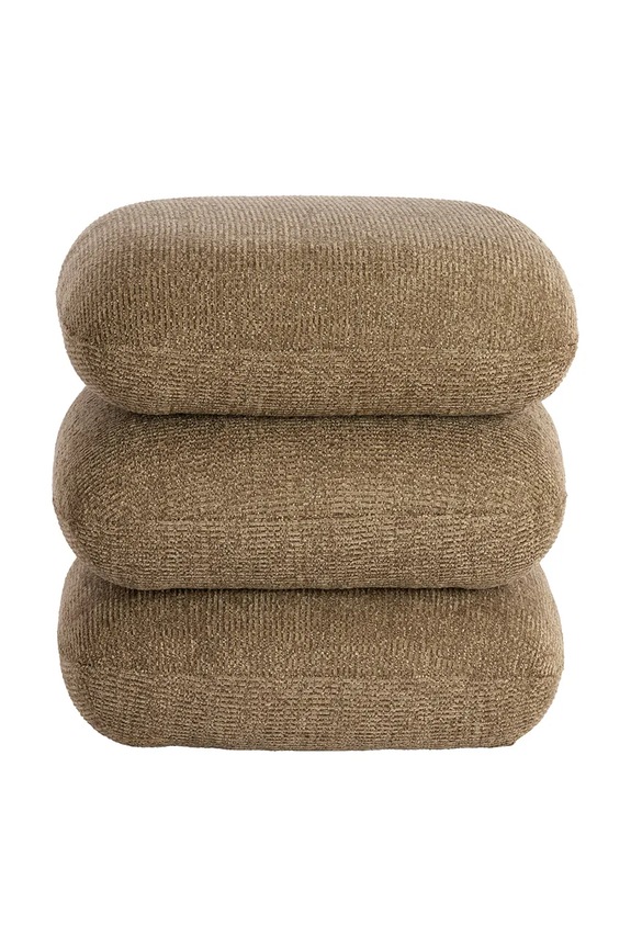 Light & Living puff Laurie 44,5 x 44,5 x 44,5 cm barna 6893261