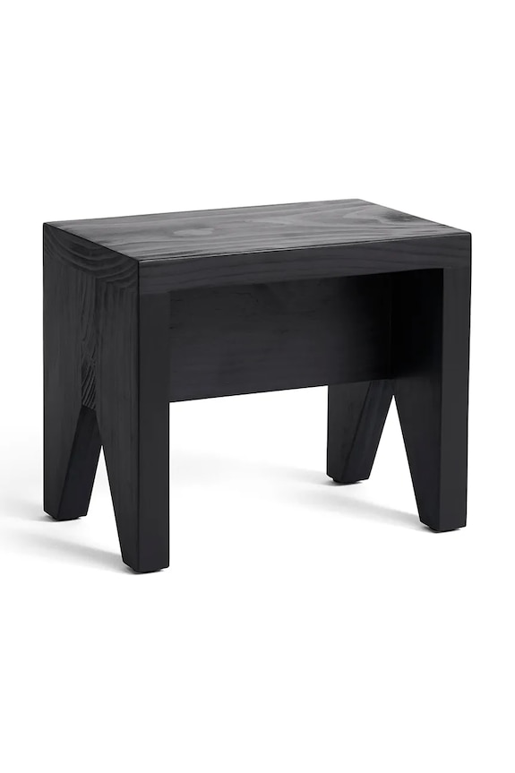 HAY Scăunel din lemn de pin 25 x 19,5 x 30 cm negru AF788.F625.AB68