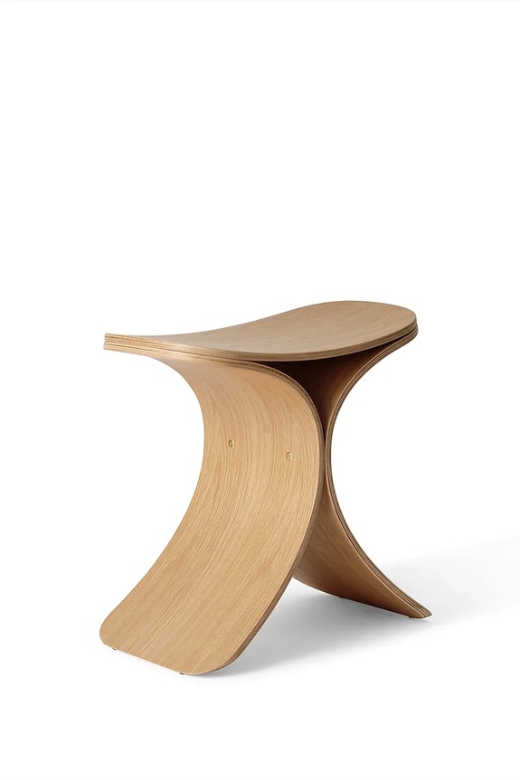 Gejst stołek z drewna dębowego 45 x 48 x 28 cm G20323 beżowy AA00