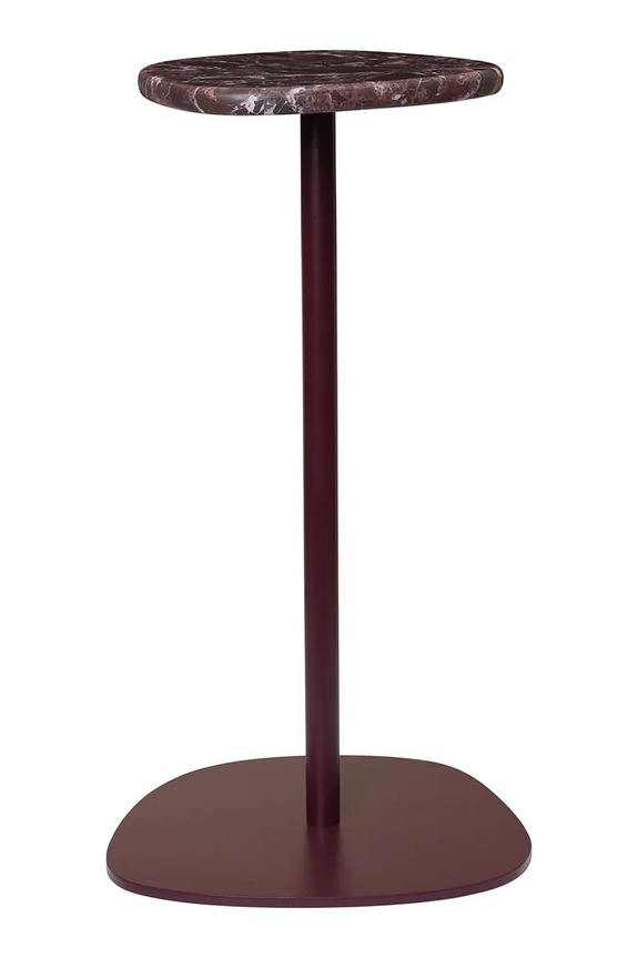 Ferm Living stolík z práškovo lakovanej ocele 56 x 30,6 x 30,4 cm burgundské 1104273160