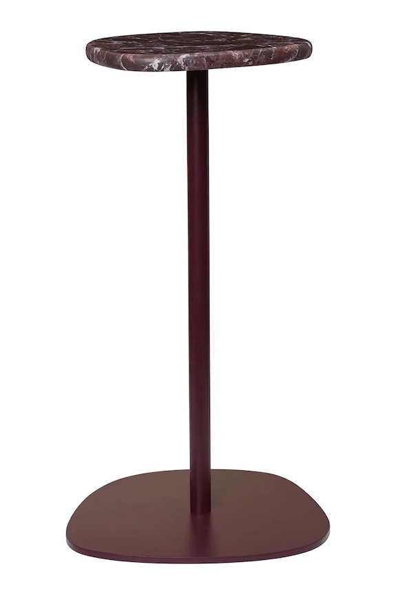 Ferm Living stolík z práškovo lakovanej ocele 56 x 30,6 x 30,4 cm burgundské 1104273160