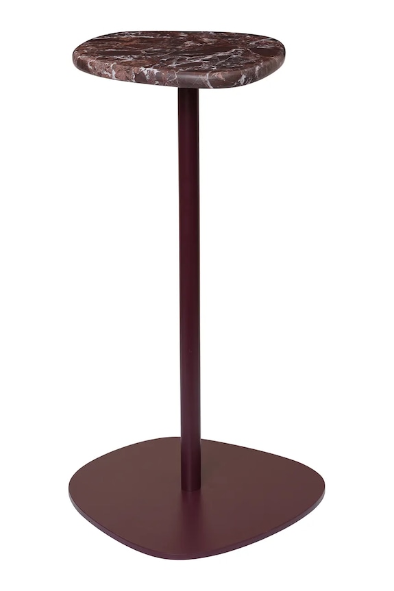 Ferm Living stolík z práškovo lakovanej ocele 56 x 30,6 x 30,4 cm 1104273160 burgundské AA00