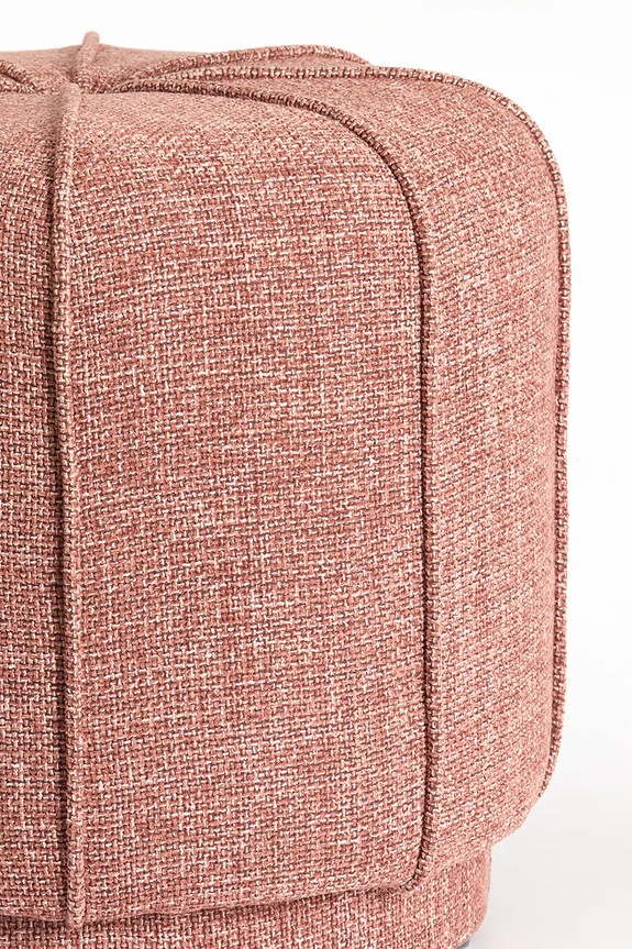 Light & Living Taburet din material textil 50,5 x 46 cm 6893789 roz AA00